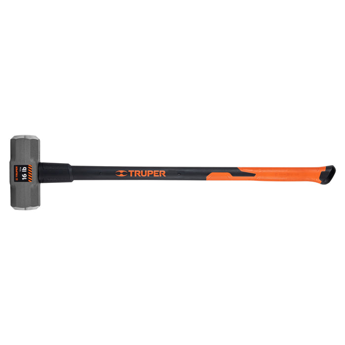 Marro octagonal 16 lb, mango fibra de vidrio 36', TRUPER