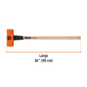Marro octagonal 20 lb, mango de madera 36', TRUPER