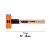 Marro octagonal 2 lb, mango de madera 12', TRUPER