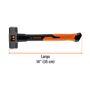 Marro octagonal 3 lb, mango de fibra de vidrio 14', TRUPER