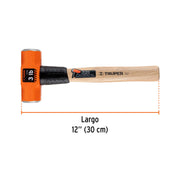 Marro octagonal 3 lb, mango de madera 12', TRUPER