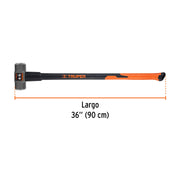 Marro octagonal 8 lb, mango fibra de vidrio 36', TRUPER
