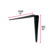 Ménsula de acero negra 8' x 10', FIERO