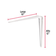 Ménsula de acero blanca 10 x 12', FIERO
