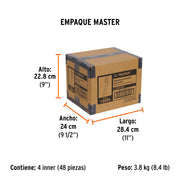 Calibrador de presión 120 psi cabeza doble, TRUPER