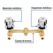 Mezcladora empotrar, 1/4 vuelta, con manerales, FOSET