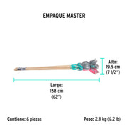Trapeador de microfibra española, bastón de 120 cm, KLINTEK