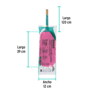 Trapeador de microfibra española, bastón de 120 cm, KLINTEK
