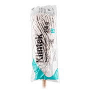 Trapeador tipo mechudo, 250 g con bastón de 120 cm, KLINTEK