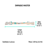 Trapeador tipo mechudo, 250 g con bastón de 120 cm, KLINTEK