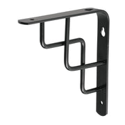 Ménsula reforzada negra 6 x 6', diseño escalera, FIERO