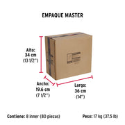 Ménsula reforzada negra 6 x 6', diseño escalera, FIERO