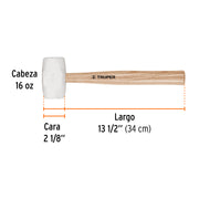 Mazo de hule 16 oz, TRUPER