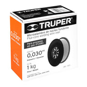 Caja 1 kg de microalambre de núcleo fundente, .030', TRUPER