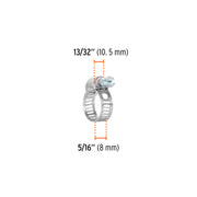 Bolsa con 4 mini abrazaderas sin fin # 4, 3/8 - 5/8', TRUPER