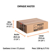 Bolsa con 4 mini abrazaderas sin fin # 6, 1/2 - 3/4', TRUPER