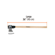 Hacha media labor 3-1/2 lb, mango de madera 36', TRUPER