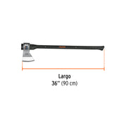 Hacha media labor 3-1/2 lb, mango de fibra de vidrio 36'