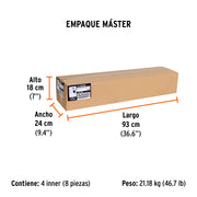 Hacha media labor 4 lb, mango de madera 36', TRUPER