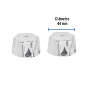 Juego de manerales hex metálicos p/lav-fregadero,cromo BASIC