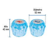 Juego 2 manerales acrílico azul p/lavabo y fregadero, BASIC