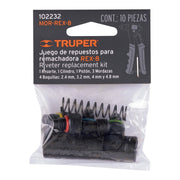 Kit de refacciones y mordazas para remachadora REX-8, TRUPER