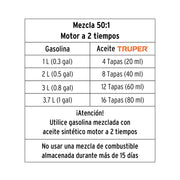 Motosierra 38 cc a gasolina con barra de 18', TRUPER