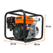 Motobomba autocebante 2'x2', gasolina 7HP, agrícola, TRUPER