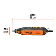 Herramienta rotativa 135W con 211 accesorios, TRUPER PRO