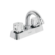 Mezcladora 4' lavabo, ABS, cuello curvo, hexagonal, BASIC