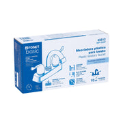Mezcladora 4' lavabo, ABS, cuello curvo, palanca, BASIC