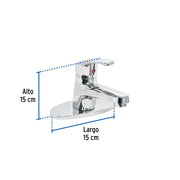 Monomando lavabo, ABS, nariz recta, con cubierta, BASIC