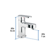 Monomando lavabo, ABS, nariz recta, BASIC