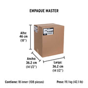 Cinta masking tape de 1-1/2' x 50 m, PRETUL