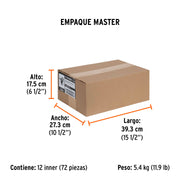 Cinta masking tape azul de 1/2' x 50 m para pintor, TRUPER
