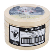 Cinta masking tape de 1/2' x 50 m, TRUPER