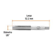 Machuelo semicónico 1/8' x 44 cuerda fina, TRUPER