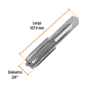 Machuelo semicónico 3/4'x10 UNC, estuche individual, TRUPER