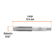 Machuelo semicónico 5/32' x 32 cuerda gruesa, TRUPER