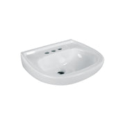 Lavabo de porcelana con rebosadero, blanco, FOSET