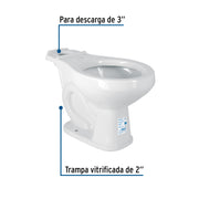 Taza redonda de porcelana, blanco, FOSET