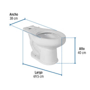 Taza alargada de porcelana, blanco, FOSET