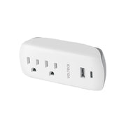 Multicontacto de pared, 2 contactos y 2 USB A+C, VOLTECK