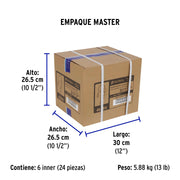 Multicontacto 16 AWG 3 entradas 2 puertos USB supresor 300 J
