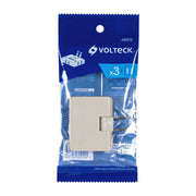Multicontacto triple,tipo bisagra,entradas laterales VOLTECK