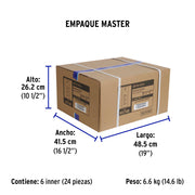 Multicontacto de pared, 490 Joules, 3 contactos y 2 USB A+C