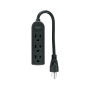 Multicontacto doméstico 3 entradas, negro VOLTECK