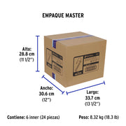 Multicontacto 14 AWG 6 entradas, 2 puertos USB, 850 J marfil