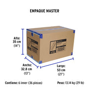 Multicontacto 14 AWG 6 entradas supresor de picos 270 joules