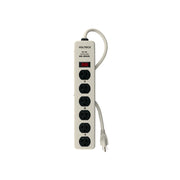 Multicontacto 14 AWG 6 entradas supresor de picos 600 joules